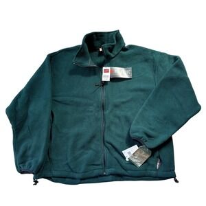 Woolrich Polartec Fleece Jacket Mens XL Green Full Zip Y2K Outdoor NWT
